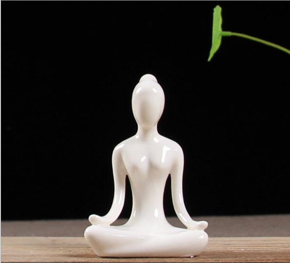 Abstract Ceramic Yoga Figurines