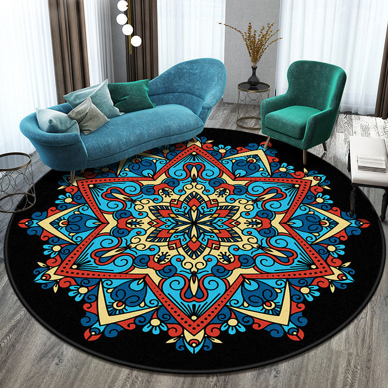 Mesmerising Mandala Design Round Carpet