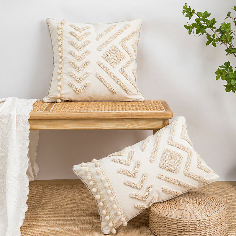 Simple Yet Classy Tufted Design Cushion Cover
